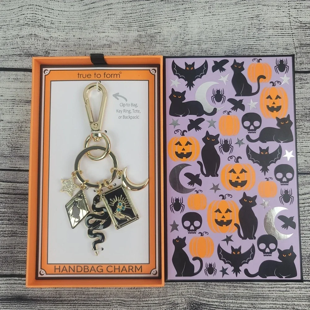 True To Form Halloween Themed Handbag Charm Bag Charm Keychain, Tarot Snake.....
